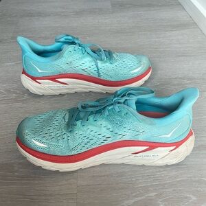 Hoka Clifton 8 Size 9B (M) Running shoes. Color: Aquarelle/Eggshell Blue